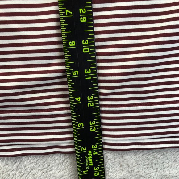FootJoy Mens Polo Shirt Large Short Sleeve Striped Casual Classic Travel Red - Picture 4 of 13